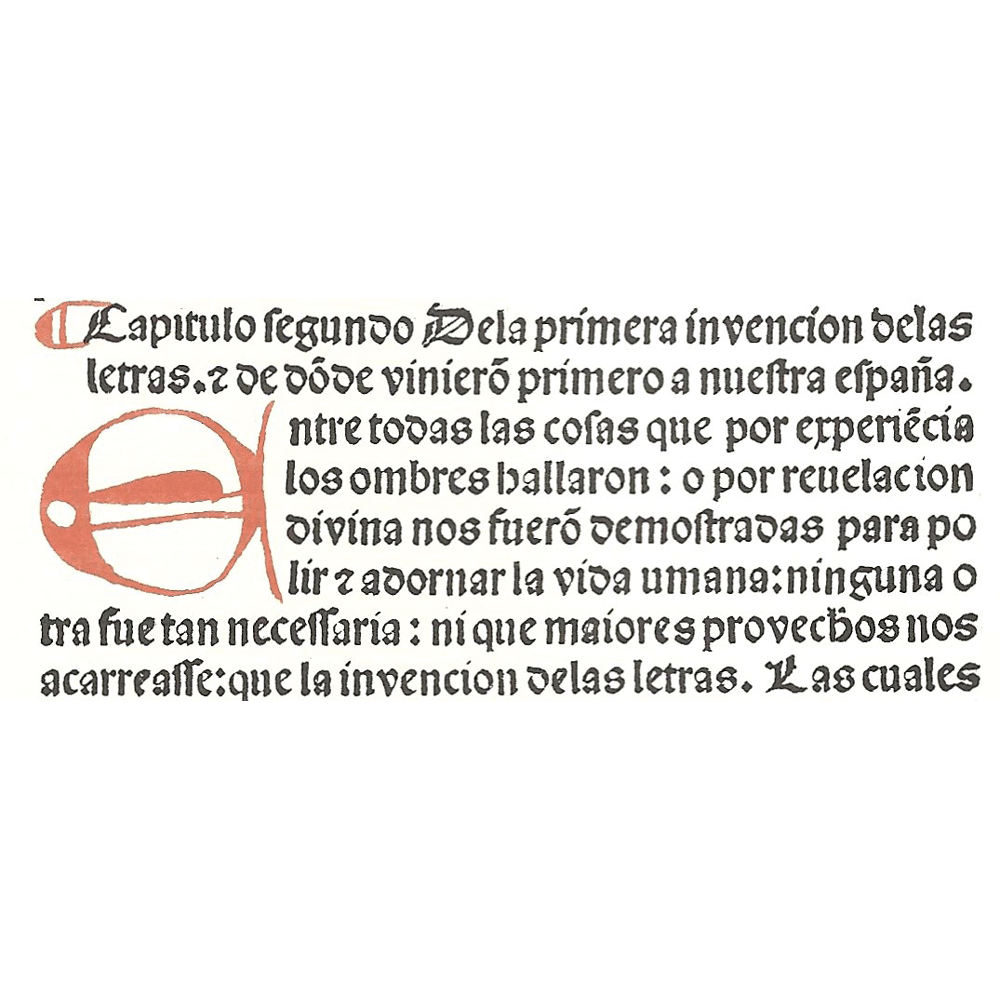 Gramática castellana-Nebrija-Incunabula & Ancient Books-facsimile book-Vicent García Editores-3 Origin of letters